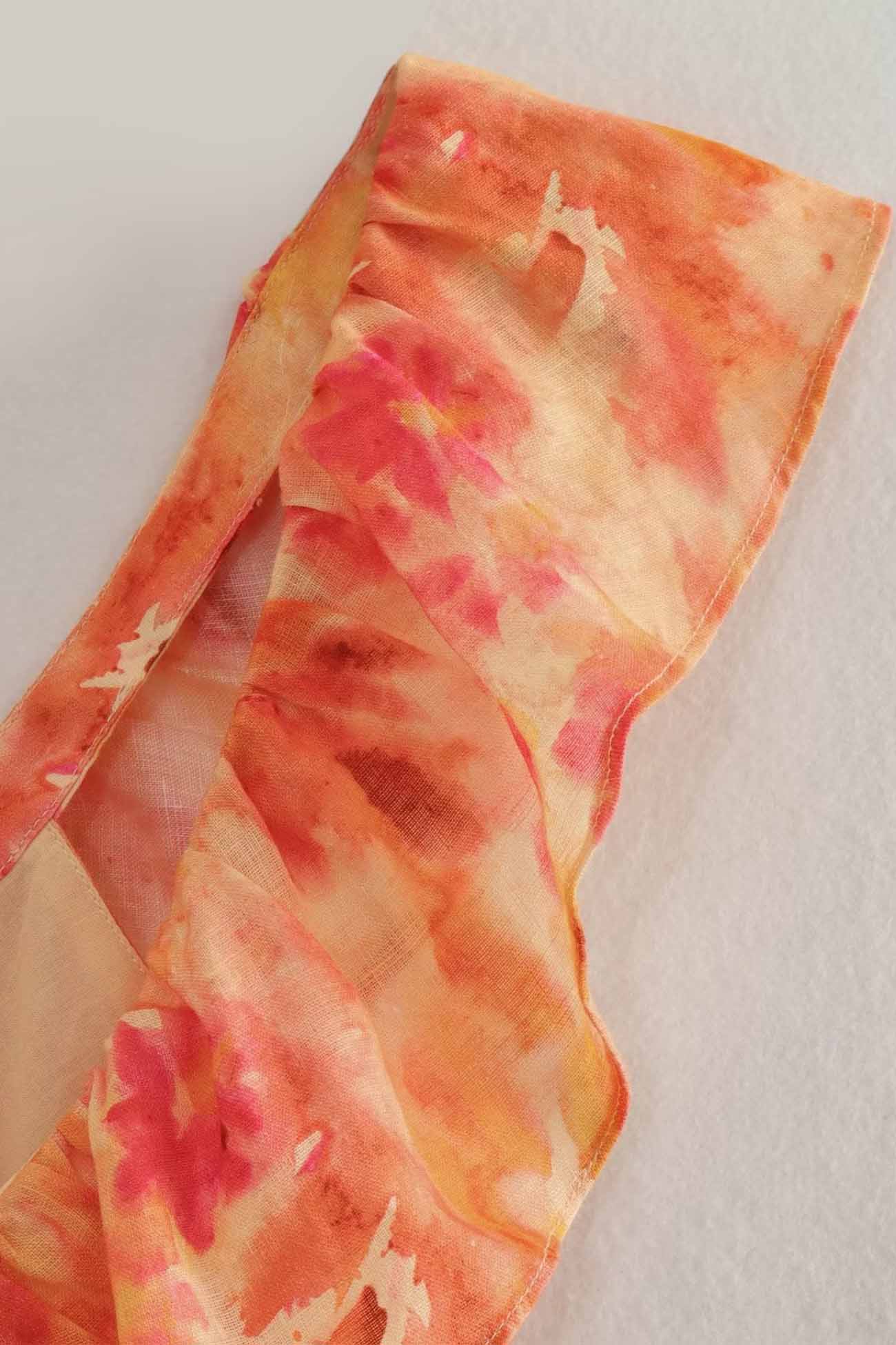 Emma | Ærmeløs Lang Kjole med Flæser