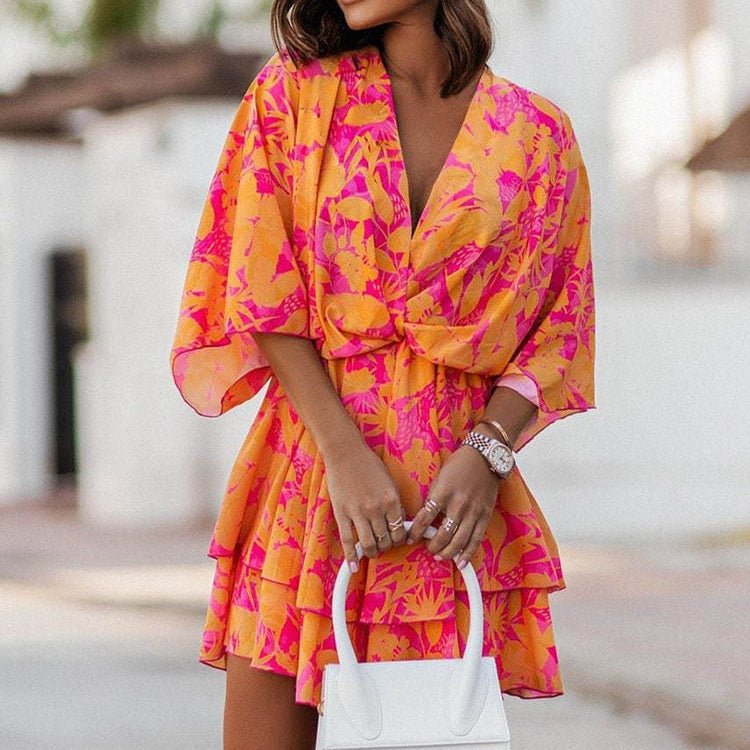 Boheme-inspireret kort kjole til kvinder