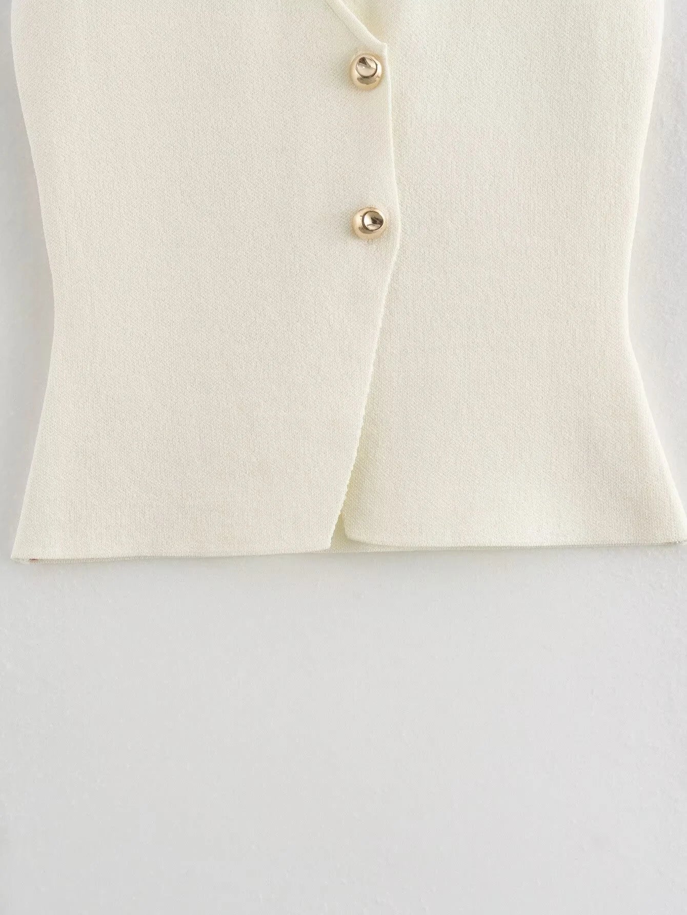 Josefine | Kvinders Ærmeløs Strikvest med Knapper