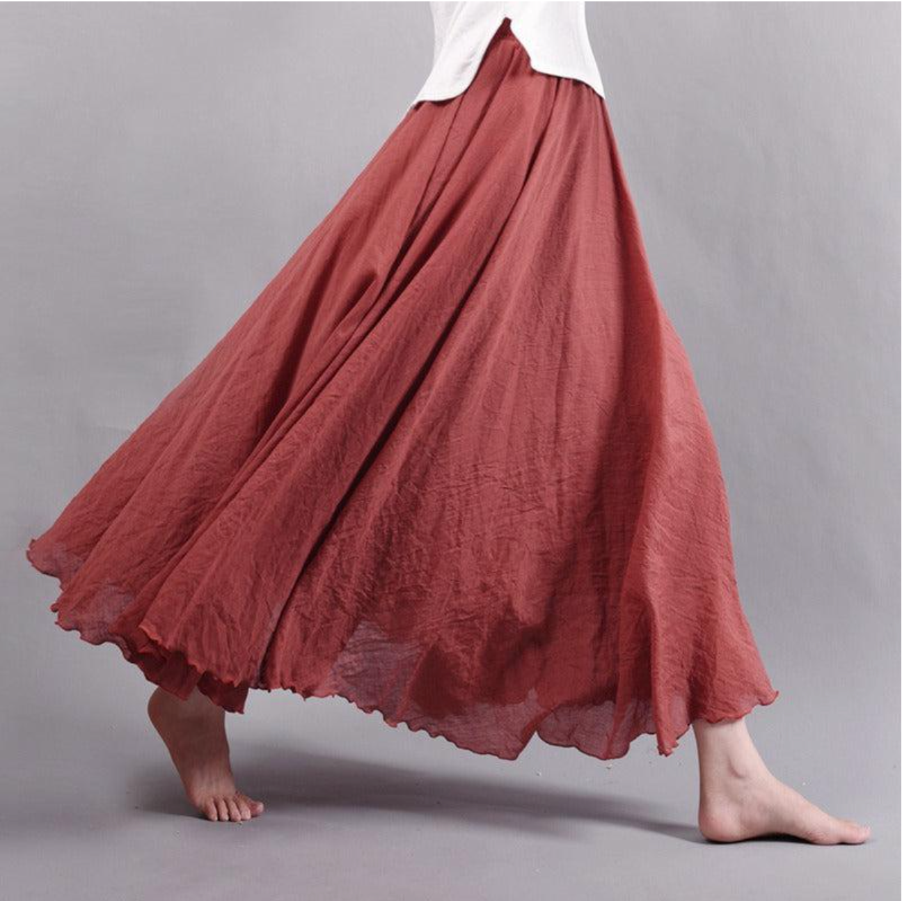 Lovise | Elegant Flydende Maxi Nederdel til Sommer