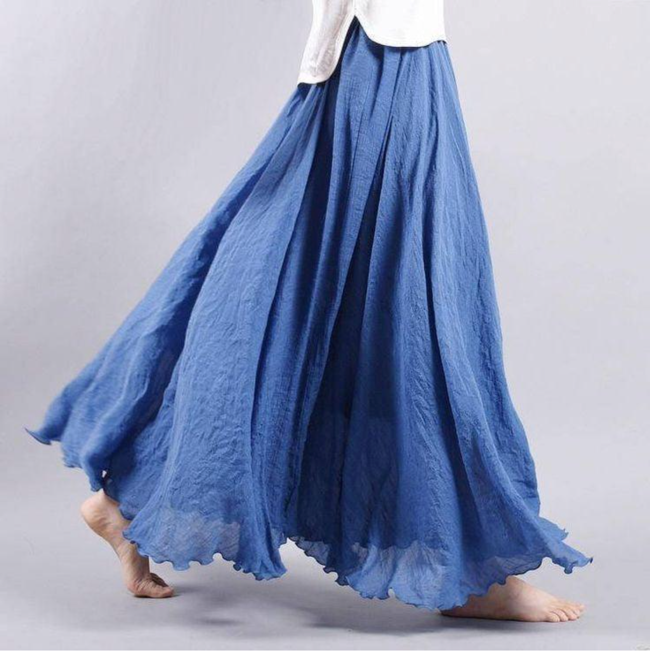Lovise | Elegant Flydende Maxi Nederdel til Sommer