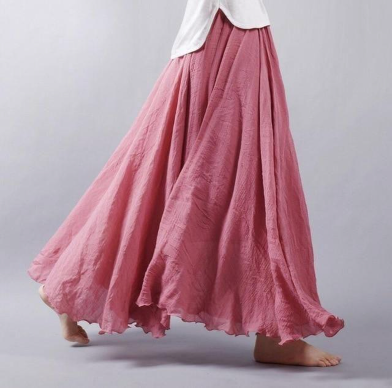 Lovise | Elegant Flydende Maxi Nederdel til Sommer