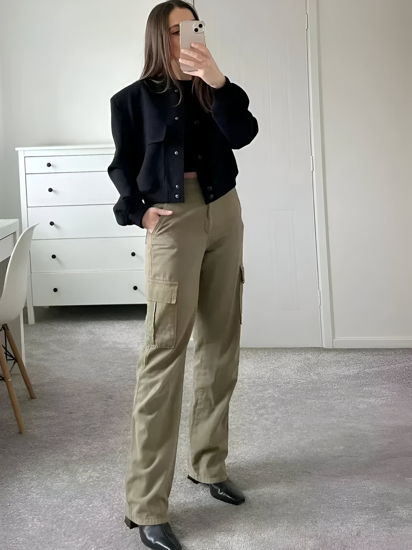 Agnes | Elegant Kort Overgangsjakke til Kvinder