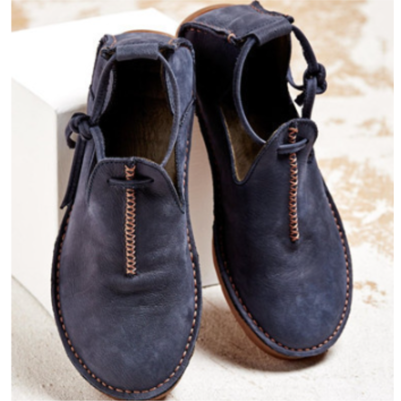 Trendy sko med moderne design i læder