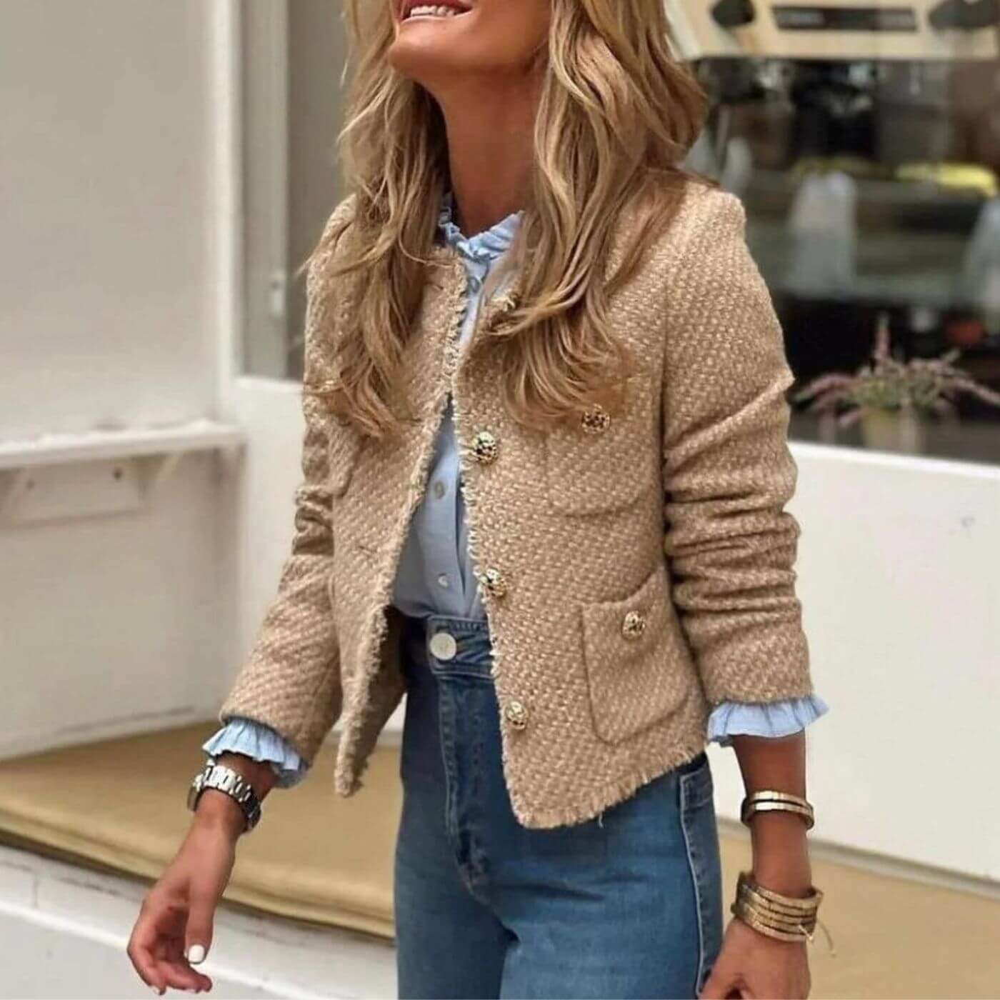 Ursula | Kort tweedjakke i klassisk snit