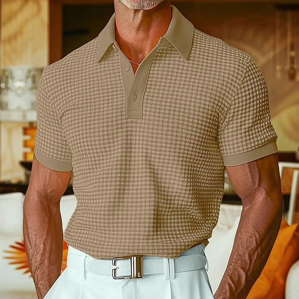 Emil | Vaffelstrikket Polo T-shirt Herrer