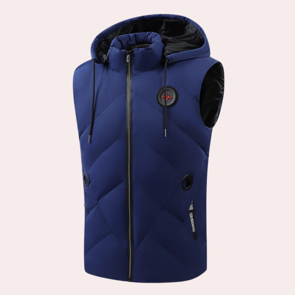 Henrik | Varm vest med hætte til mænd