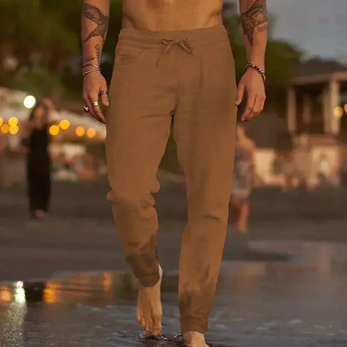 Komfortable Og Lette Linnedbukser til Mænd